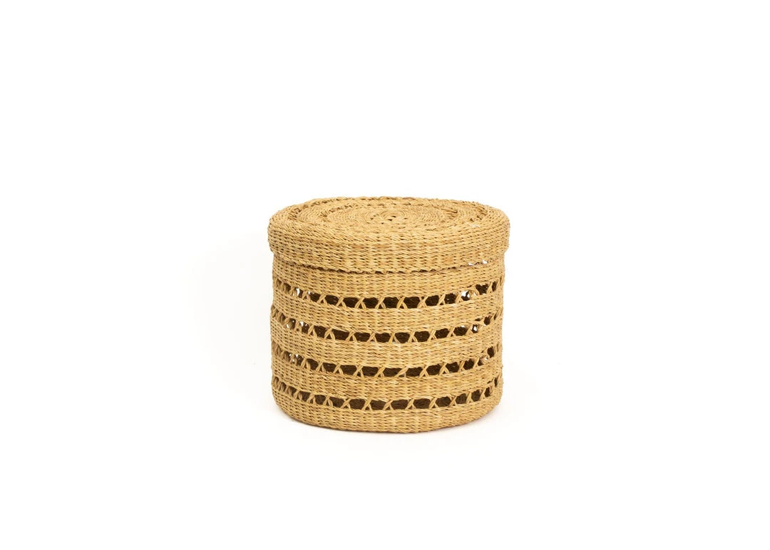 KAZI Medium Lidded Lace Grass Box Home Goods 3 KAZI Medium Lidded Lace Grass Box Home Goods