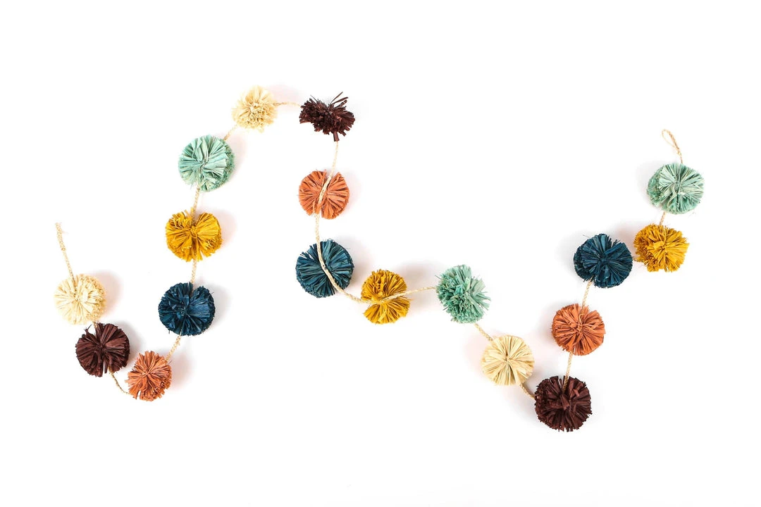 KAZI Home Goods Multicolor Pom Pom Garland 3 KAZI Home Goods Multicolor Pom Pom Garland