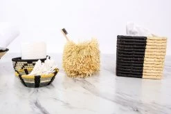KAZI Mustard + Gray Catch All Basket Home Goods