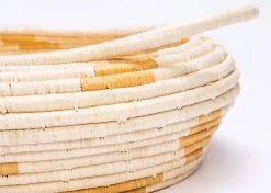 KAZI Mustard Spotted Storage Basket Home Goods