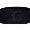 KAZI Home Goods Natural Handle + Black Raffia Rectangular Tray 1 KAZI Home Goods Natural Handle + Black Raffia Rectangular Tray
