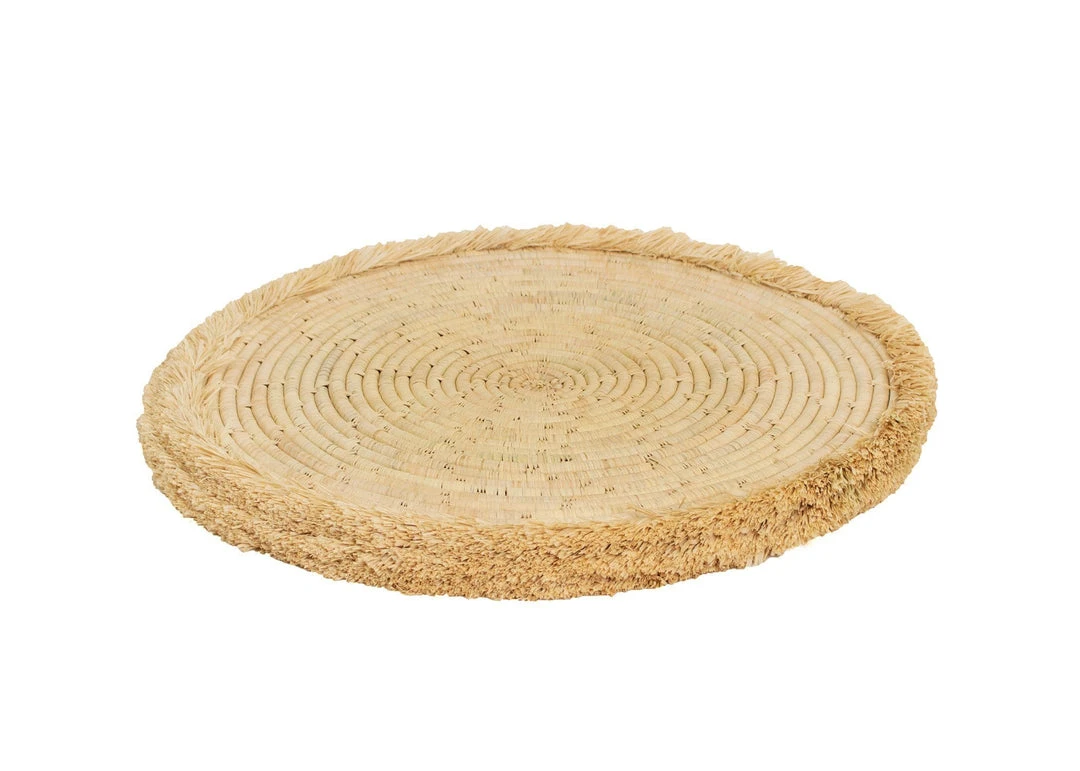 KAZI Natural Large Fringed Wall Charger 4 KAZI Natural Large Fringed Wall Charger