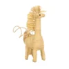KAZI Fair Trade Natural Raffia Giraffe Ornament