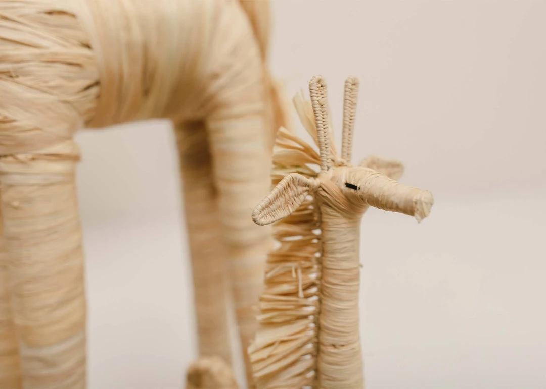 KAZI Fair Trade Natural Raffia Giraffe Ornament 6 KAZI Fair Trade Natural Raffia Giraffe Ornament