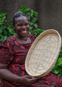 KAZI Natural Raffia Patterned Oval Tray Home Goods 7 KAZI Natural Raffia Patterned Oval Tray Home Goods