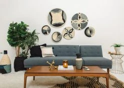 KAZI Home Goods Nea Opal Gray Wall Plate II 8 KAZI Home Goods Nea Opal Gray Wall Plate II