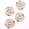 KAZI Nyota Metallic Floret Oversized Coaster Set