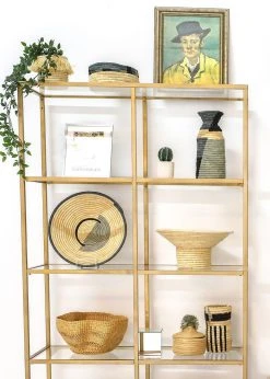 KAZI Opal Gray Color Blocked Oval Basket Home Goods