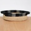 KAZI Opal Gray Color Blocked Oval Basket Home Goods 2 KAZI Opal Gray Color Blocked Oval Basket Home Goods