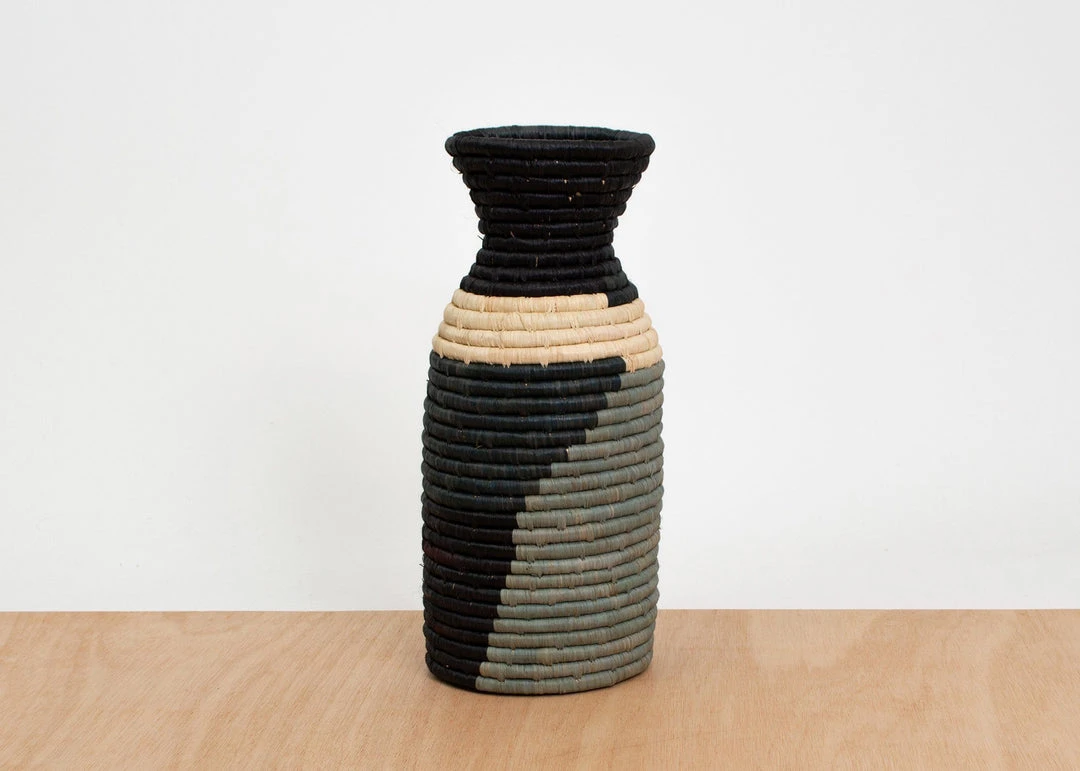 KAZI Opal Gray Color Blocked Vase Home Goods 3 KAZI Opal Gray Color Blocked Vase Home Goods