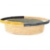 KAZI Opal Gray + Mustard Oval Basket 1 KAZI Opal Gray + Mustard Oval Basket
