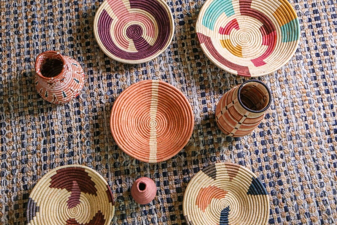 KAZI Peach Striped Large Bowl Home Goods 4 KAZI Peach Striped Large Bowl Home Goods