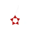KAZI Red Beaded Star Ornament Fair Trade 1 KAZI Red Beaded Star Ornament Fair Trade