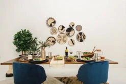 KAZI Sanaa Raffia Wall Plate I