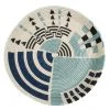 KAZI Home Goods Silver Blue Abstract Wall Decor