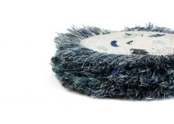 KAZI Silver Blue + Black Fringed Coasters Home Goods 10 KAZI Silver Blue + Black Fringed Coasters Home Goods