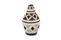 KAZI Silver Blue Kati Vase Home Goods