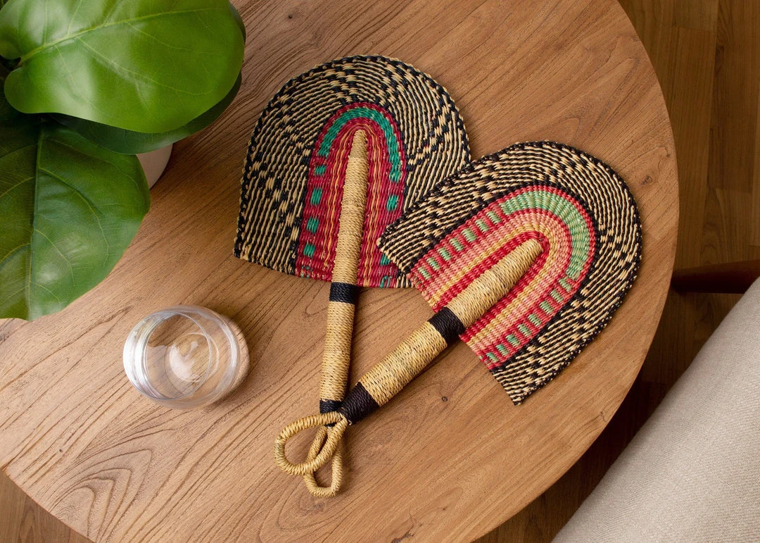 KAZI Home Goods Small Desert Rose Fan 4 KAZI Home Goods Small Desert Rose Fan