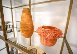 KAZI Small Peach Fringed Catch All