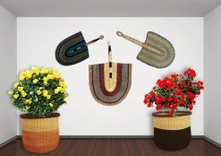 KAZI Small Sky Blue & Sun Fan