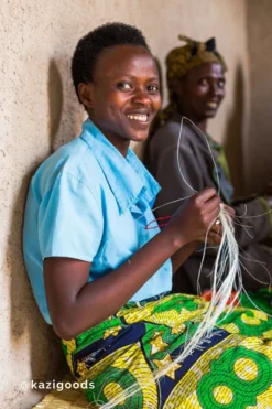 KAZI Soft Blue + Navy Bulb Ornament