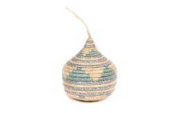 KAZI Soft Blue + Silver Bulb Ornament Fair Trade