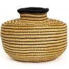 KAZI Striped Black Grass Pot 2 KAZI Striped Black Grass Pot