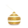 KAZI Striped Gold Bulb Ornament