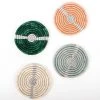 KAZI Striped Metallic Floret Coasters 2 KAZI Striped Metallic Floret Coasters