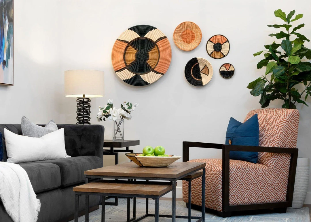 KAZI Tabia Peach Wall Plate II Home Goods 6 KAZI Tabia Peach Wall Plate II Home Goods