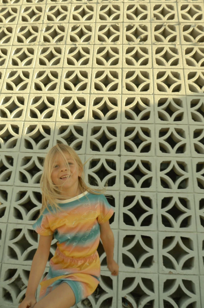 Honey Cake Tiger Kids' Sky's The Limit Short Sleeve Dress 6 Honey Cake Tiger Kids' Sky's The Limit Short Sleeve Dress