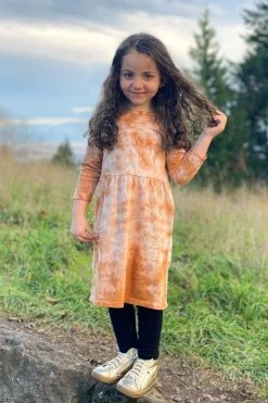 North Of West Kids' Tie Dye Long Sleeve Dress - Amber 13 North Of West Kids' Tie Dye Long Sleeve Dress - Amber