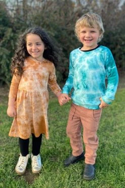 North Of West Kids' Tie Dye Long Sleeve Dress - Amber 14 North Of West Kids' Tie Dye Long Sleeve Dress - Amber