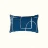 Kiliim Blue Temple Lumbar Pillow Cover