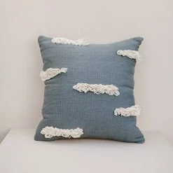 Kiliim Light Blue Stratus Throw Pillow Cover