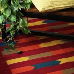 Kiliim Red Baron Wool Runner / Rug Home Goods
