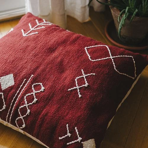 Kiliim Home Goods Scattered Stitch Wool Floor Pillow Cover 3 Kiliim Home Goods Scattered Stitch Wool Floor Pillow Cover
