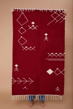 Kiliim Scattered Stitch Wool Runner / Rug