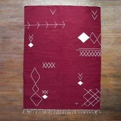 Kiliim Scattered Stitch Wool Runner / Rug