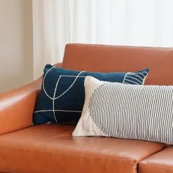 Kiliim Home Goods White Archway Lumbar Pillow Cover