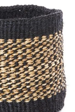 Swahili African Modern Home Goods Kitonga Sisal And Banana Fiber Storage Basket Set 7 Swahili African Modern Home Goods Kitonga Sisal And Banana Fiber Storage Basket Set