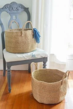 Swahili African Modern Best Sellers Kitui Sand Sisal Kamba Floor Basket