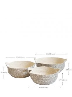 Korissa Home Goods Amari Fruit Bowl Set - Black