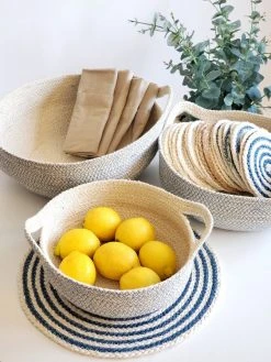 Korissa Amari Fruit Bowl Set - Blue Home Goods 8 Korissa Amari Fruit Bowl Set - Blue Home Goods