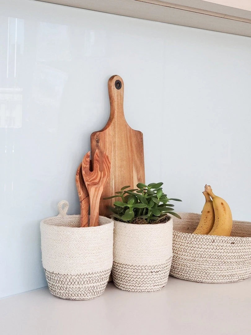 Korissa Amari Loop Bin Set - Brown Home Goods 4 Korissa Amari Loop Bin Set - Brown Home Goods