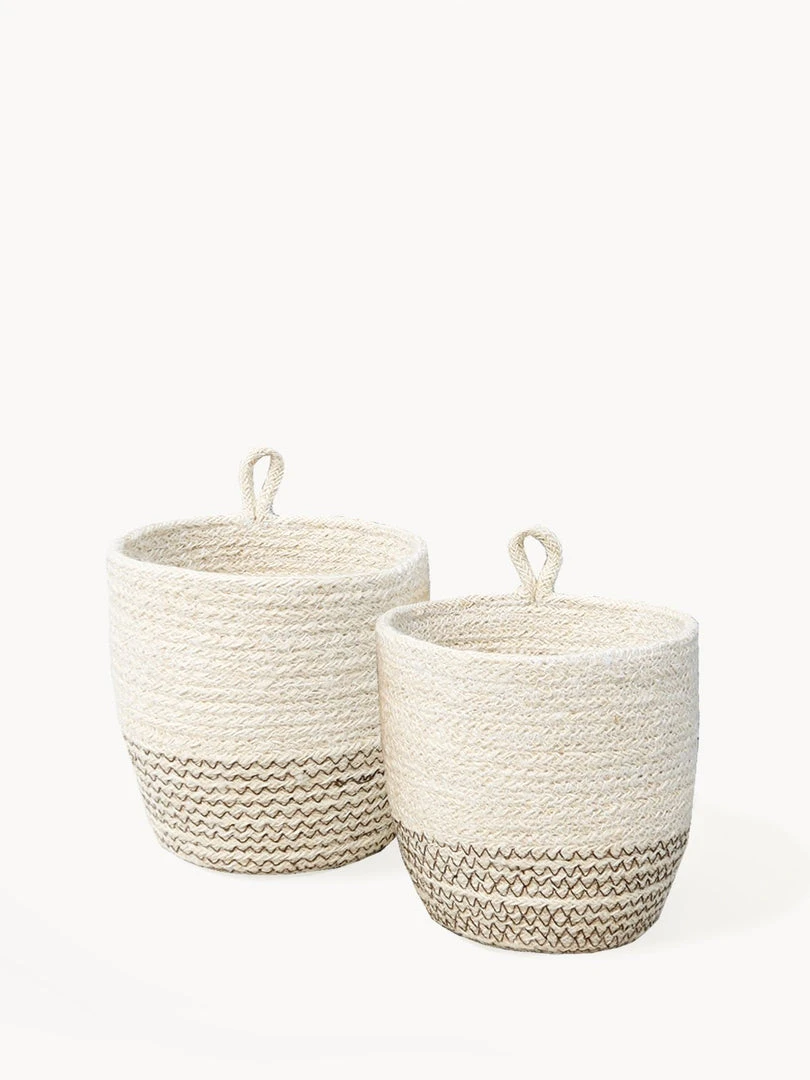 Korissa Amari Loop Bin Set - Brown Home Goods 3 Korissa Amari Loop Bin Set - Brown Home Goods