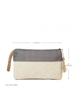 Korissa Accessories Block A Clutch - Gray