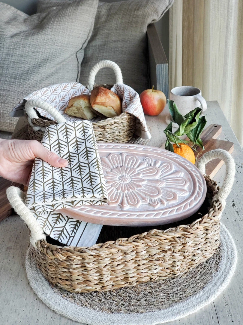 Korissa Bread Warmer + Basket - Flower 4 Korissa Bread Warmer + Basket - Flower