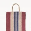 Korissa Dora Jute Tote Bag - Multi Brown