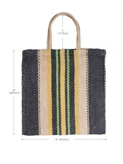 Korissa Dora Jute Tote Bag - Multi Navy Accessories